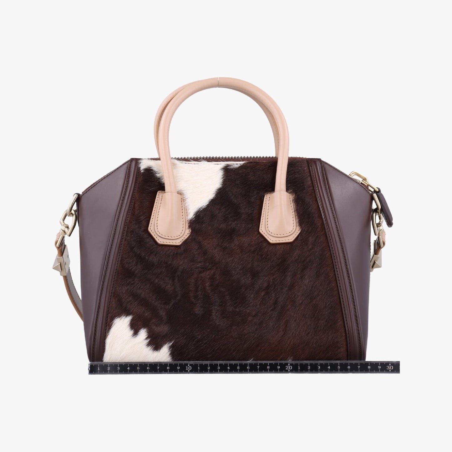 GIVENCHY Antigona Satchel in Cow Print Multicolored Leather and Rabbit Fur 3C1122 Shoulder Bag