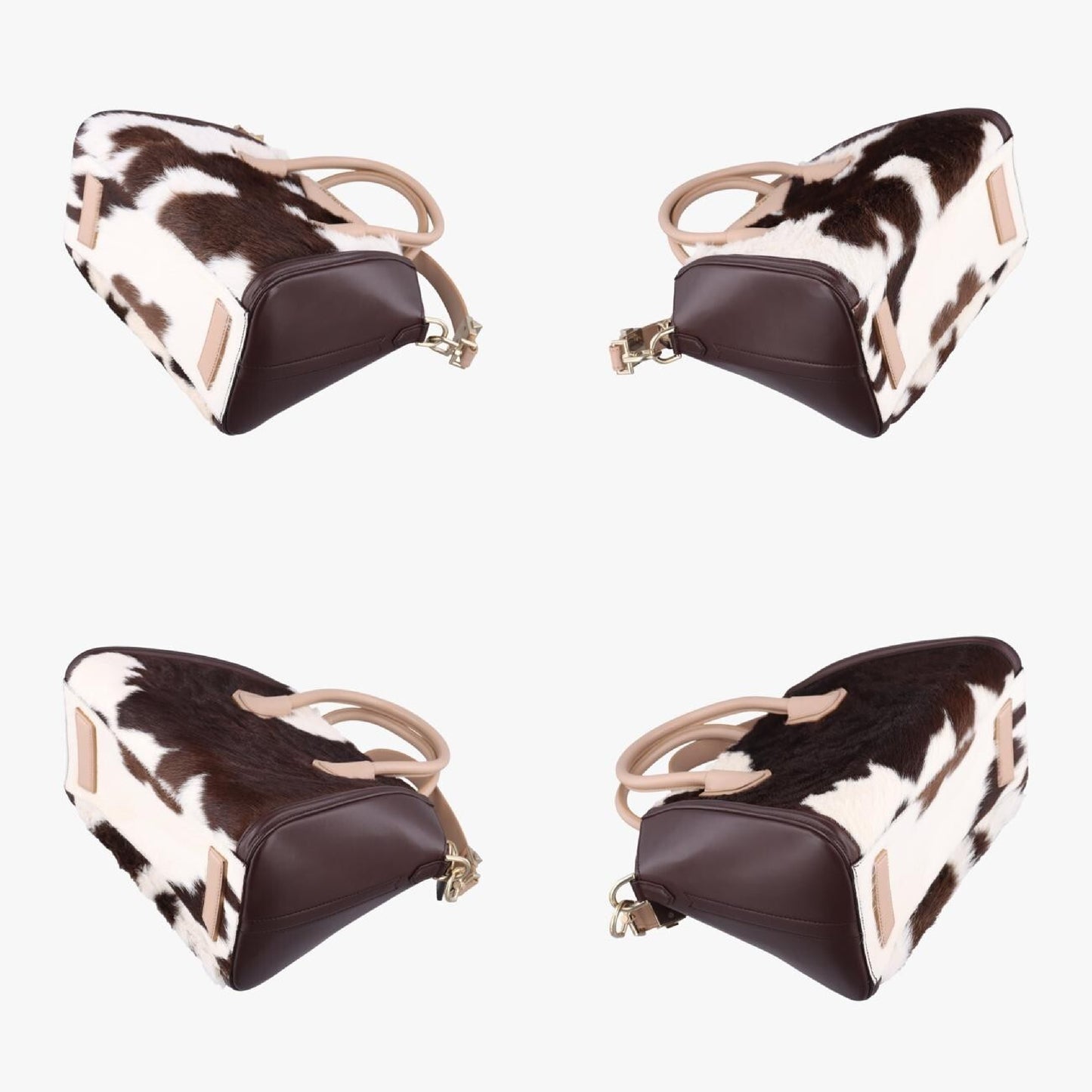 GIVENCHY Antigona Satchel in Cow Print Multicolored Leather and Rabbit Fur 3C1122 Shoulder Bag