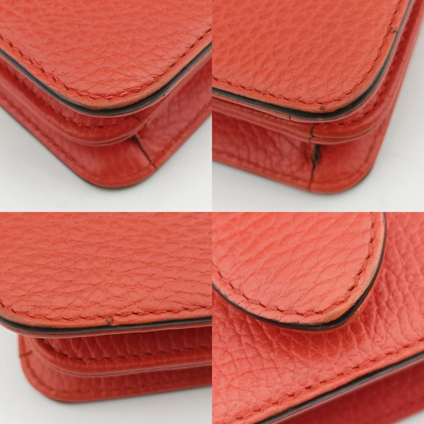GUCCI Interlocking G Orange Leather Shoulder Bag 510304I027085042