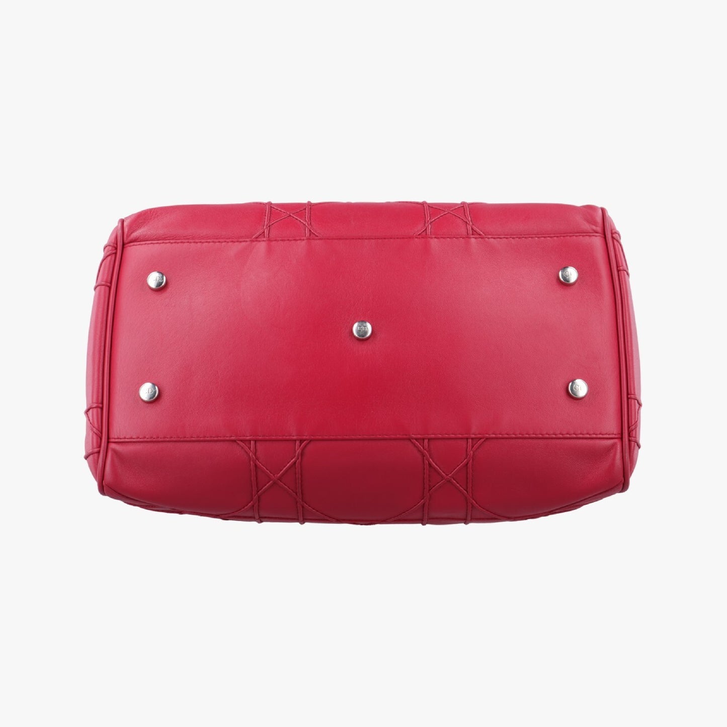 Dior Granville Rose Red Leather 09-BO-0172 Shoulder Bag