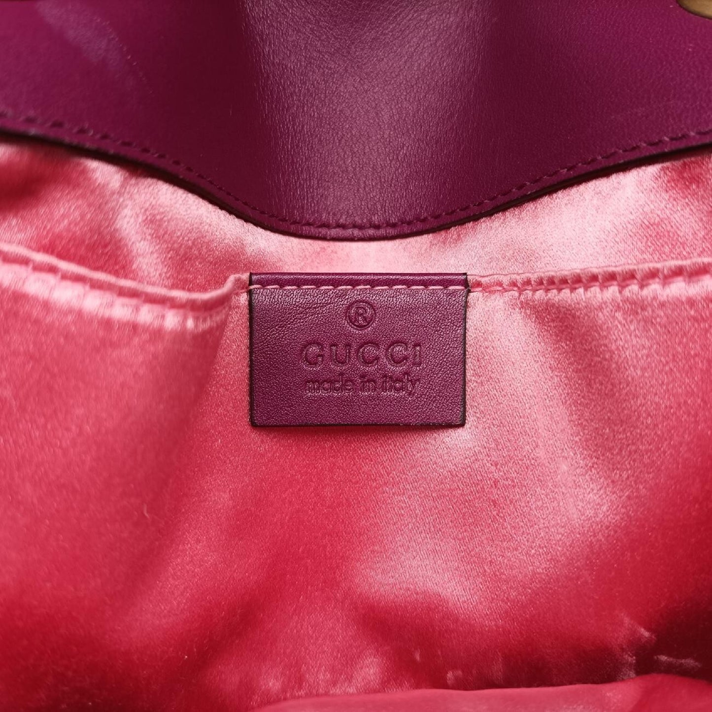 GUCCI GG Marmont Purple Velvet Shoulder Bag 446744I024317238