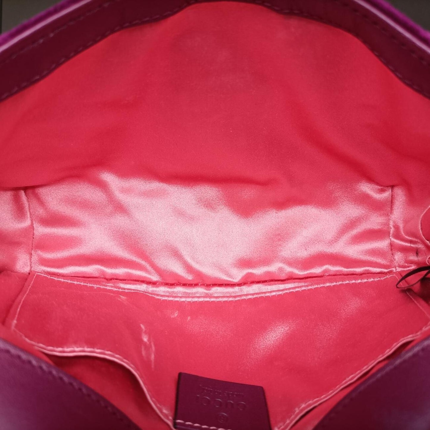 GUCCI GG Marmont Purple Velvet Shoulder Bag 446744I024317238
