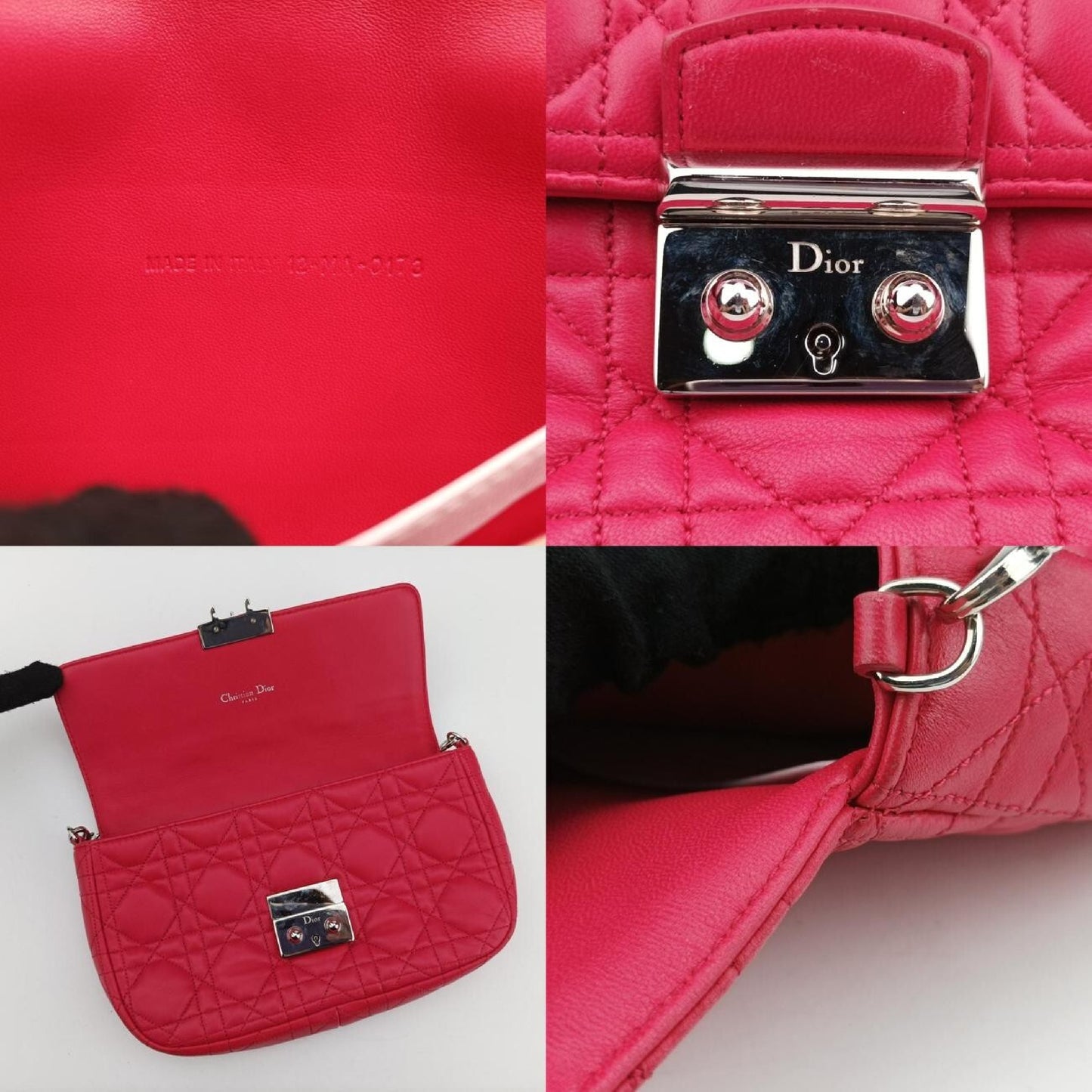 Dior Miss Dior Cannage New Rock Pink Lambskin 12-MA-0173 Shoulder Bag