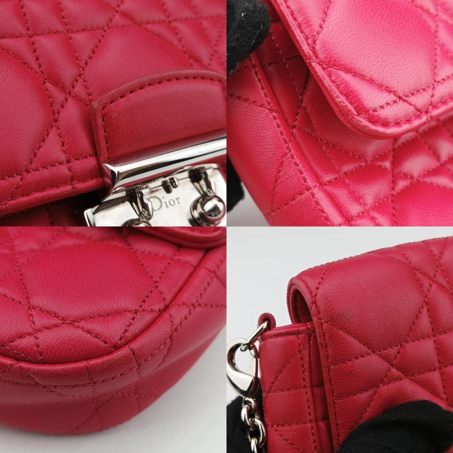 Dior Miss Dior Cannage New Rock Pink Lambskin 12-MA-0173 Shoulder Bag