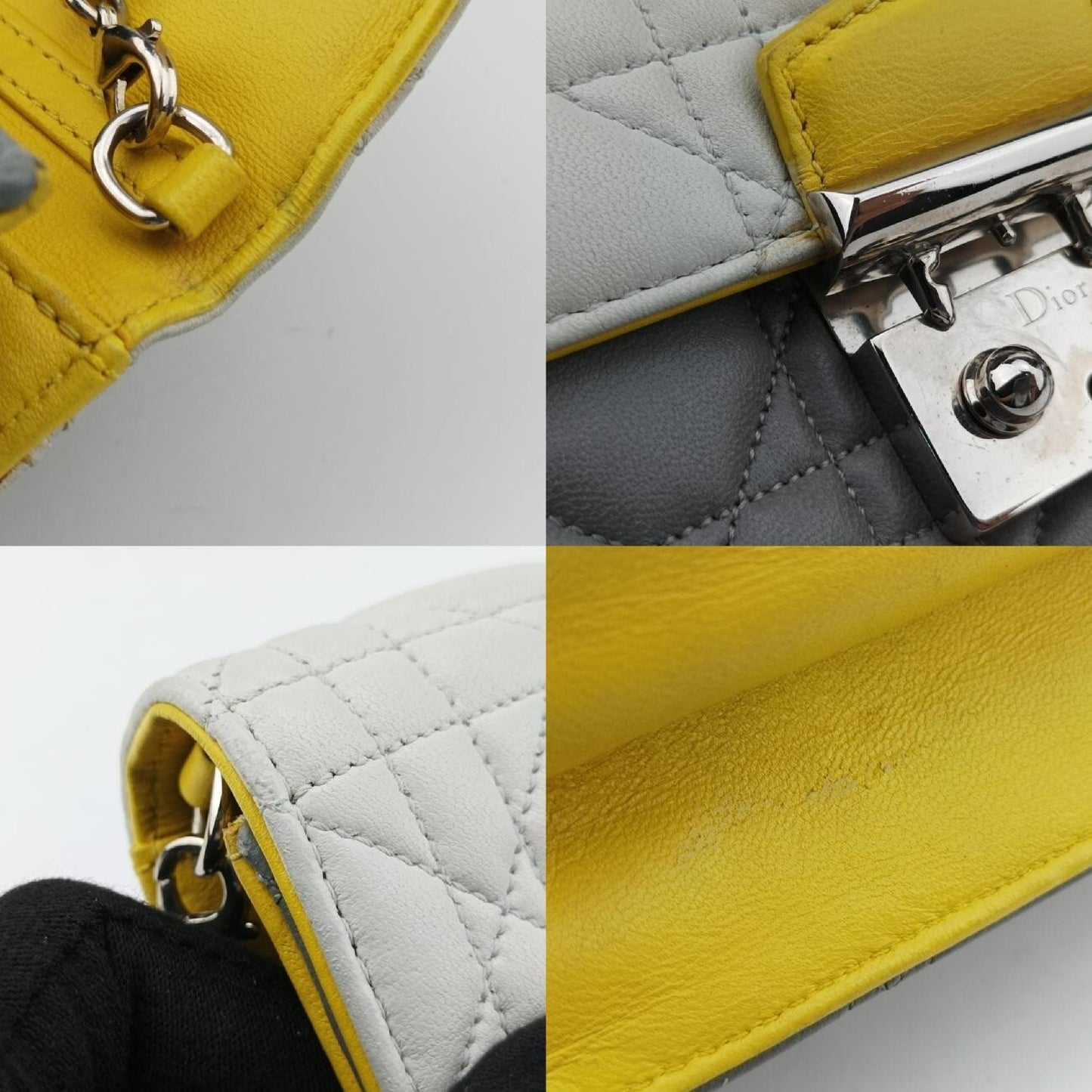 Dior Miss Dior Promenade Clutch with Chain, Multicolored Lambskin, 12-MA-0115 Shoulder Bag