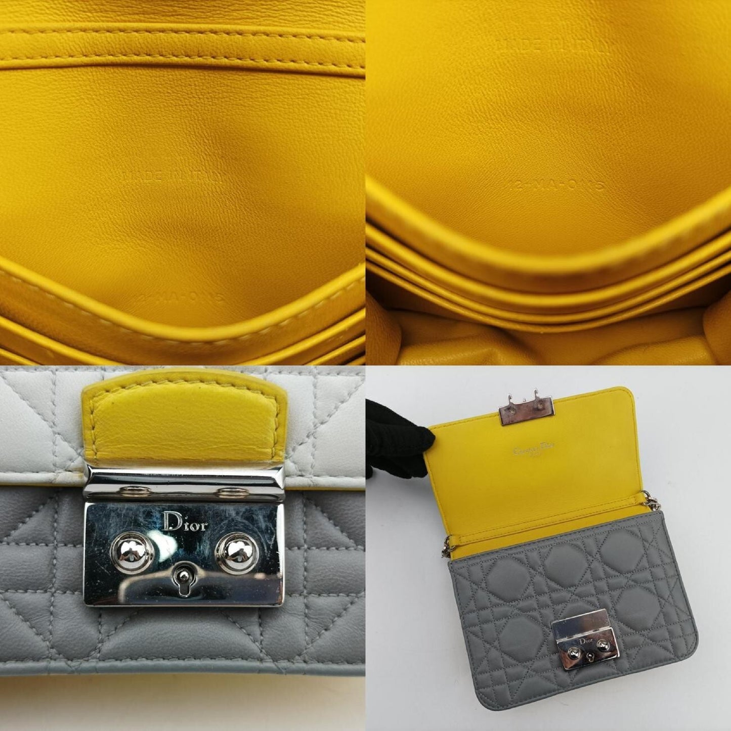 Dior Miss Dior Promenade Clutch with Chain, Multicolored Lambskin, 12-MA-0115 Shoulder Bag