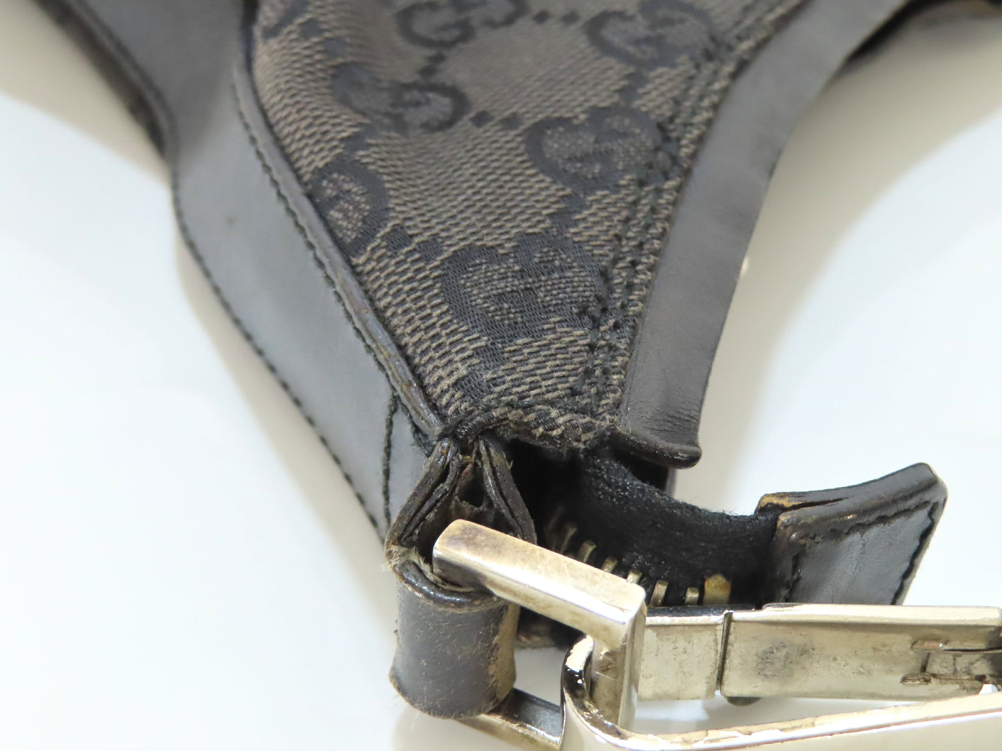 GUCCI GG Canvas GG Canvas x Leather One-Shoulder Bag Shoulder Bag