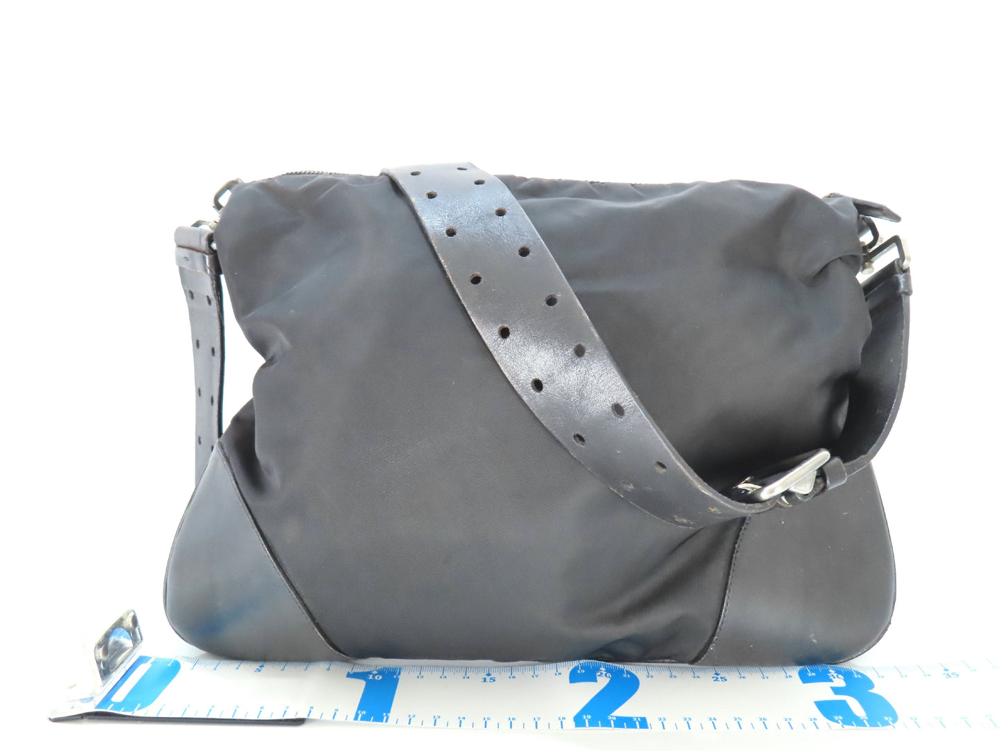 PRADA Nylon Tessuto x Leather Shoulder Bag Shoulder Bag