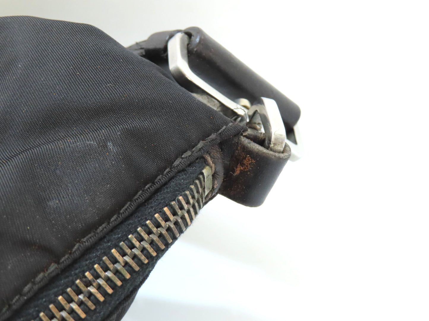 PRADA Nylon Tessuto x Leather Shoulder Bag Shoulder Bag