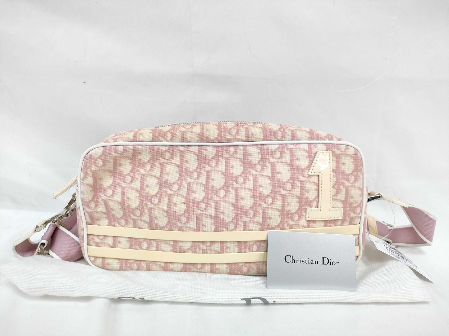 Dior Trotter Trotter Shoulder Bag Pink Enamel Shoulder Bag