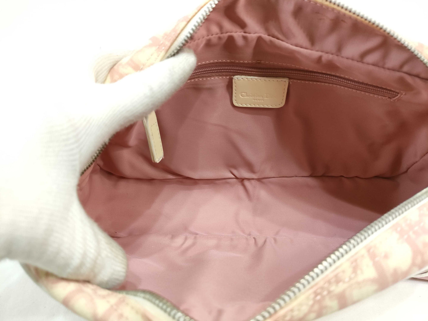 Dior Trotter Trotter Shoulder Bag Pink Enamel Shoulder Bag