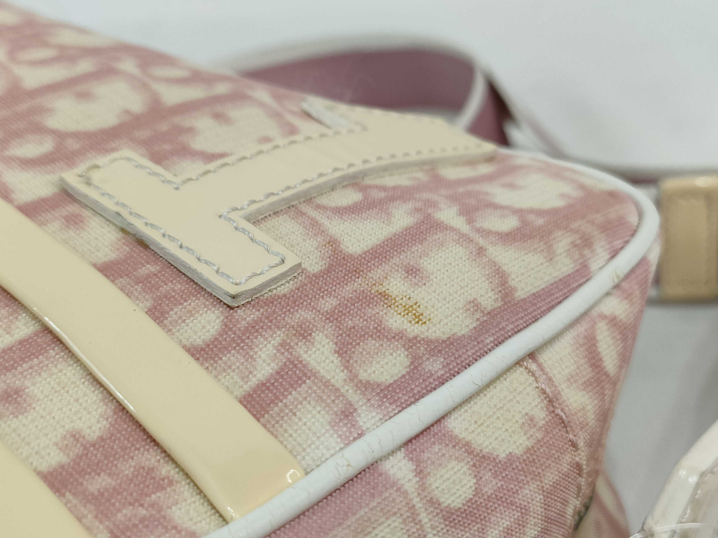 Dior Trotter Trotter Shoulder Bag Pink Enamel Shoulder Bag