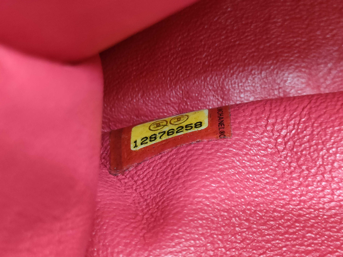 CHANEL Matelasse Chain Shoulder Bag in Red Caviar Leather