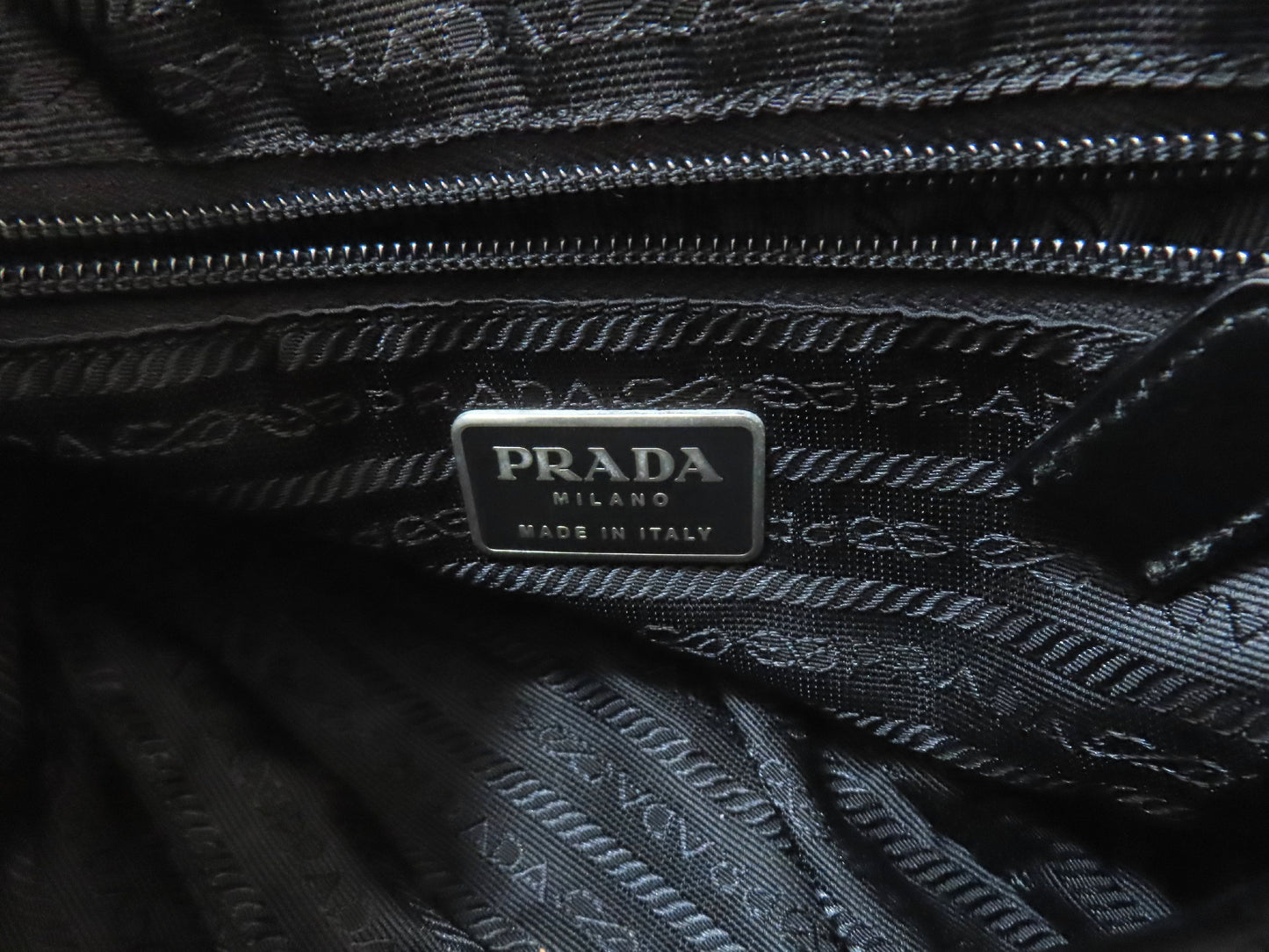PRADA Nylon PRADA Tessuto Nylon and Leather Drawstring Backpack Backpack Daypack Backpack
