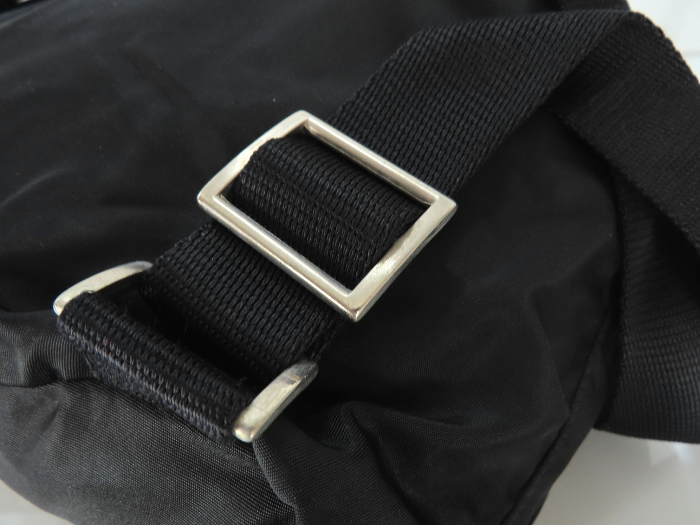 PRADA Nylon PRADA Tessuto Nylon and Leather Drawstring Backpack Backpack Daypack Backpack