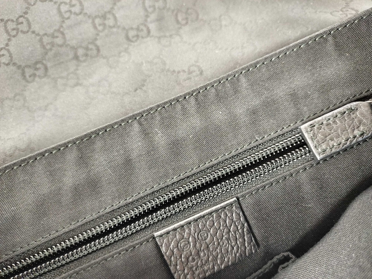 GUCCI GG Canvas Messenger Bag, Black, 374423, Shoulder Bag