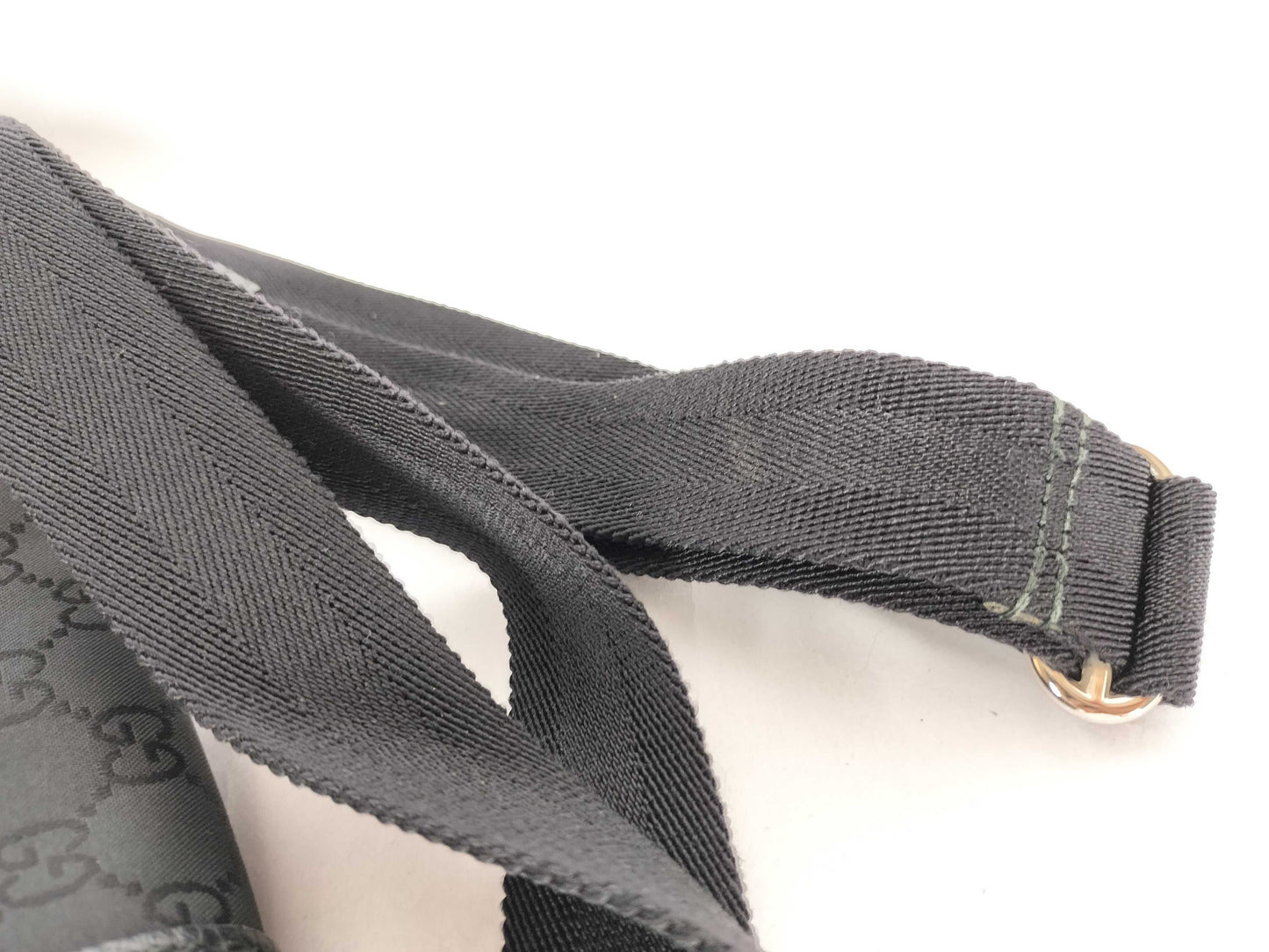 GUCCI GG Canvas Messenger Bag, Black, 374423, Shoulder Bag