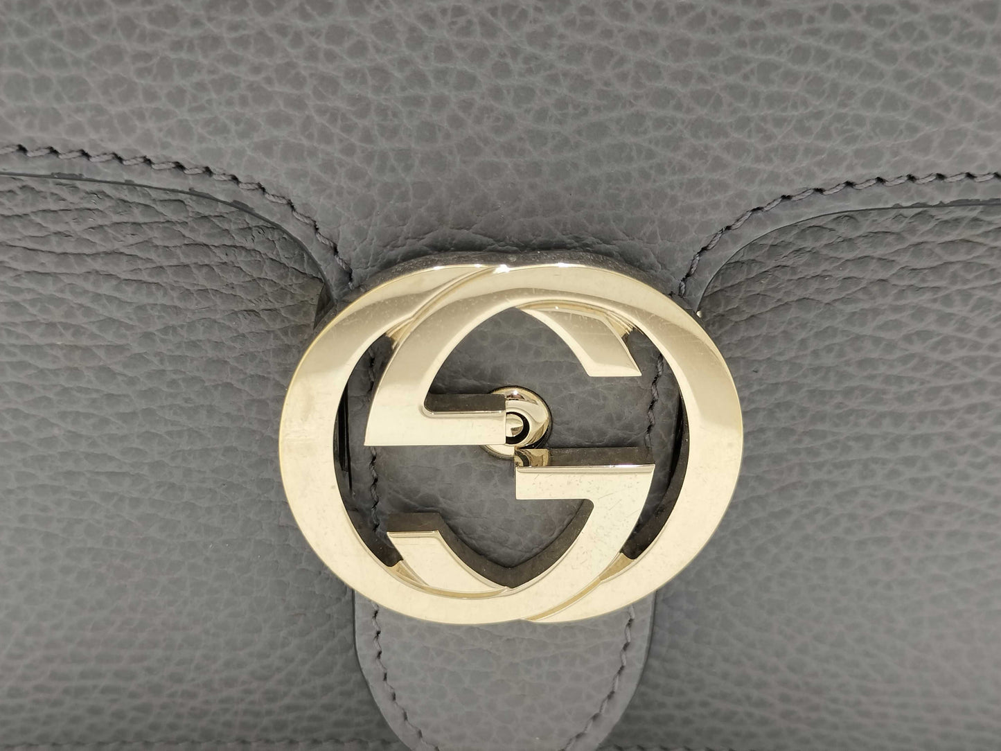 GUCCI Interlocking G Shoulder Bag, Gray, 510304
