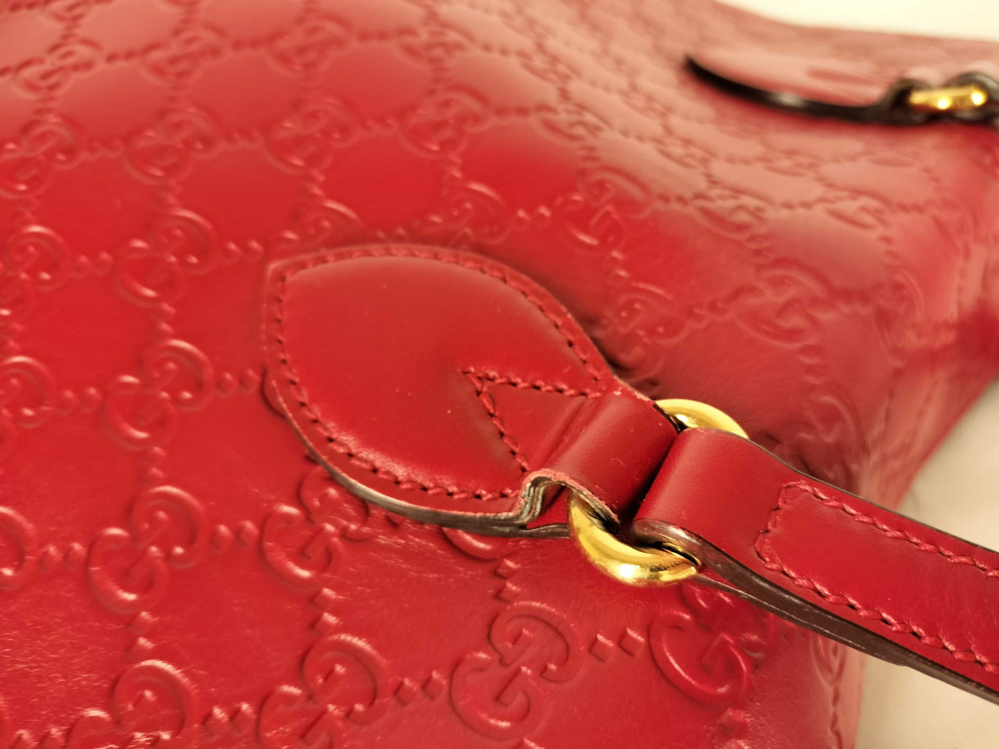 GUCCI Guccissima 2-Way Handbag Red 428226 Handbag