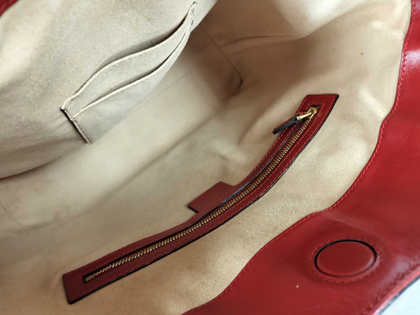 GUCCI Guccissima 2-Way Handbag Red 428226 Handbag