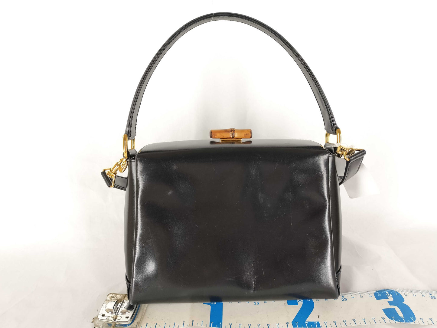 GUCCI Bamboo 2-Way Handbag Black