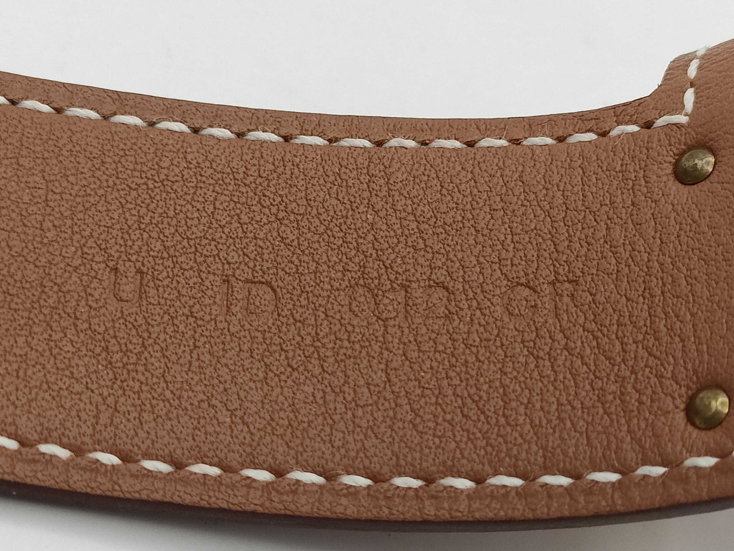 HERMES Kelly Twist PM Swift Gold U-Stamped Bracelet/Bangle