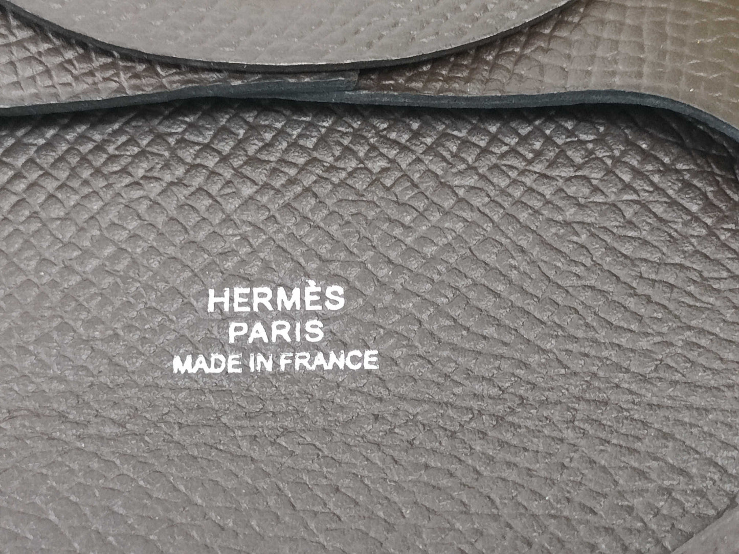 HERMES Bastia Wallet Brown D Engraved Coin Case