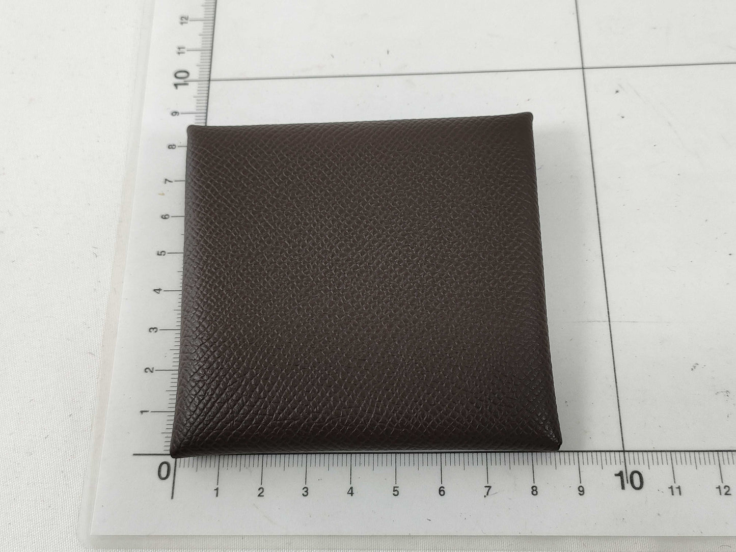 HERMES Bastia Wallet Brown D Engraved Coin Case