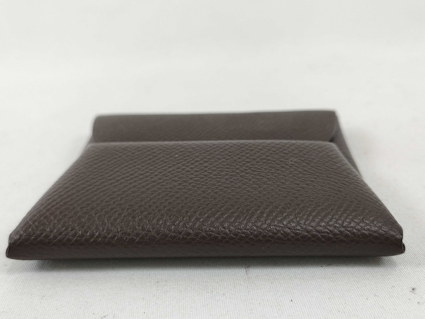 HERMES Bastia Wallet Brown D Engraved Coin Case