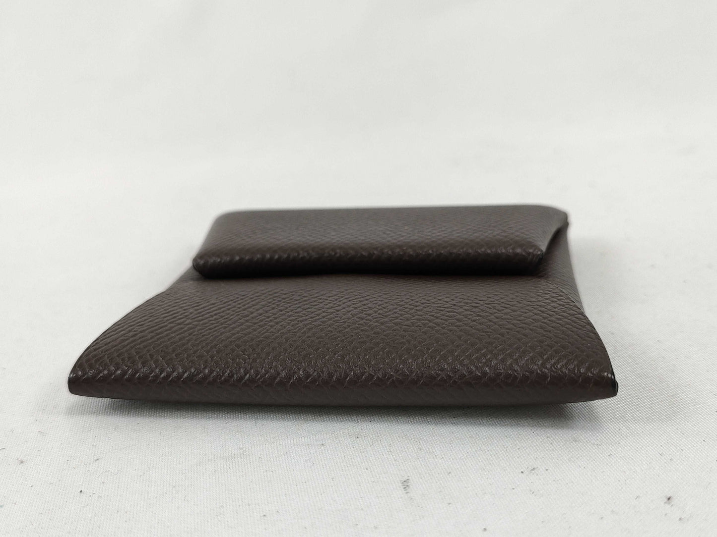 HERMES Bastia Wallet Brown D Engraved Coin Case