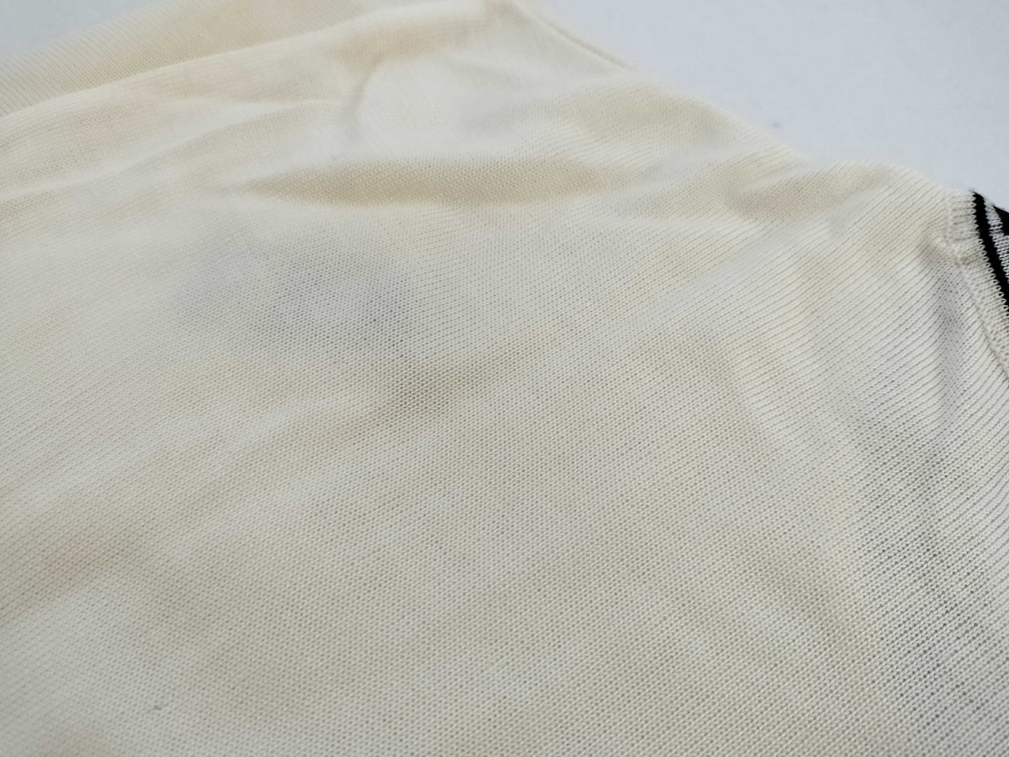 FENDI FENDI Logo Summer Knit Short Sleeve Knit Top Ivory Off-White