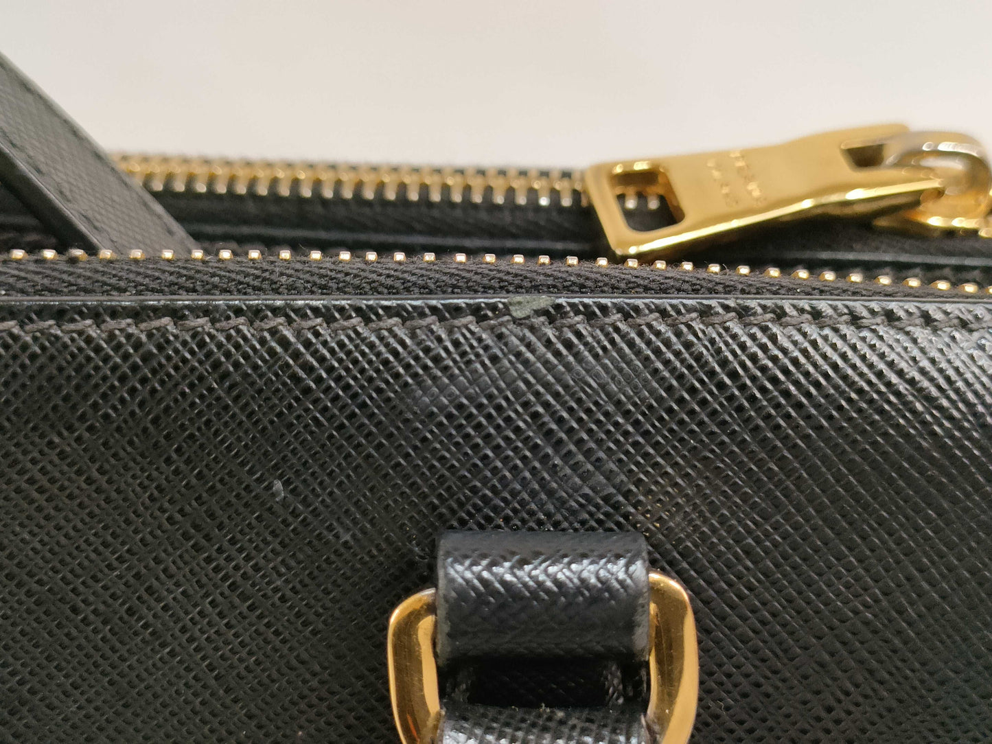 PRADA Saffiano Galleria 2-Way Tote Bag with Strap and Charm Shoulder Bag