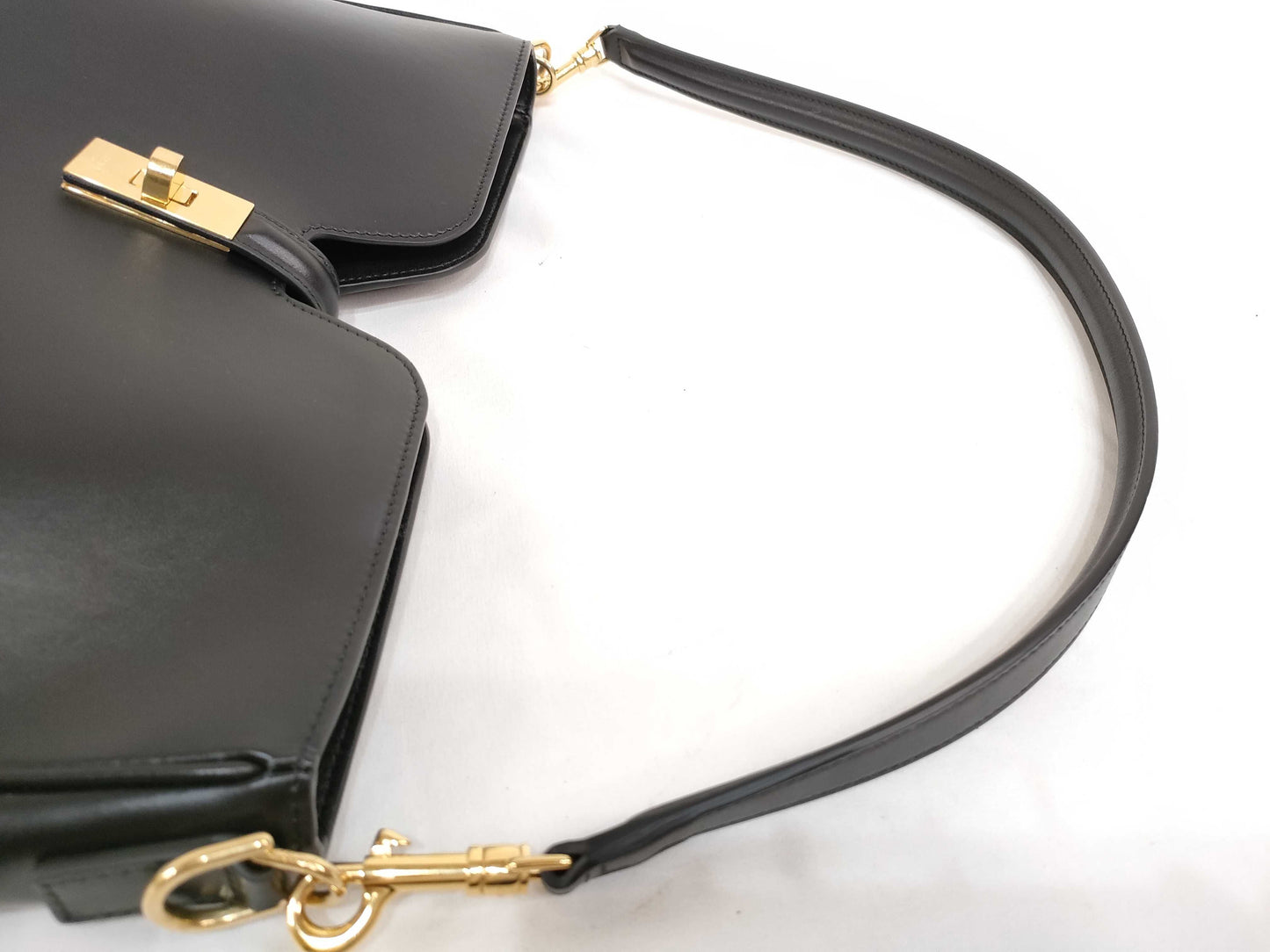 CELINE Medium Camille 16 Shoulder Bag in Black Leather