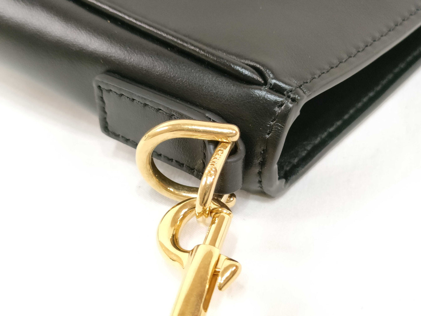 CELINE Medium Camille 16 Shoulder Bag in Black Leather
