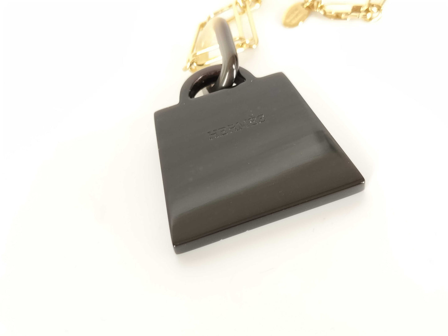 HERMES Kelly Hermes Kelly Amulet Buffalo Horn Necklace Necklace