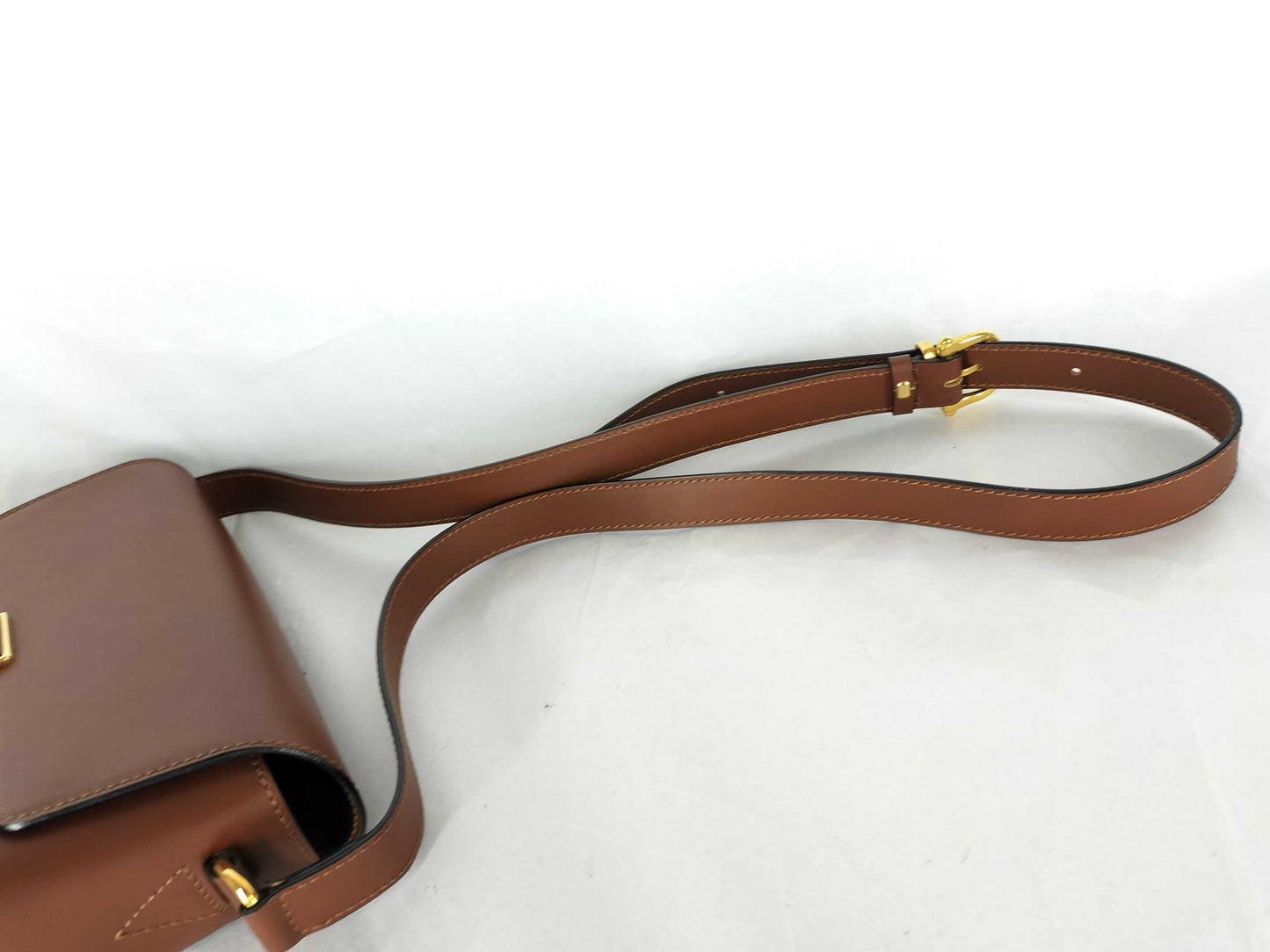 CELINE Brown Leather Shoulder Bag