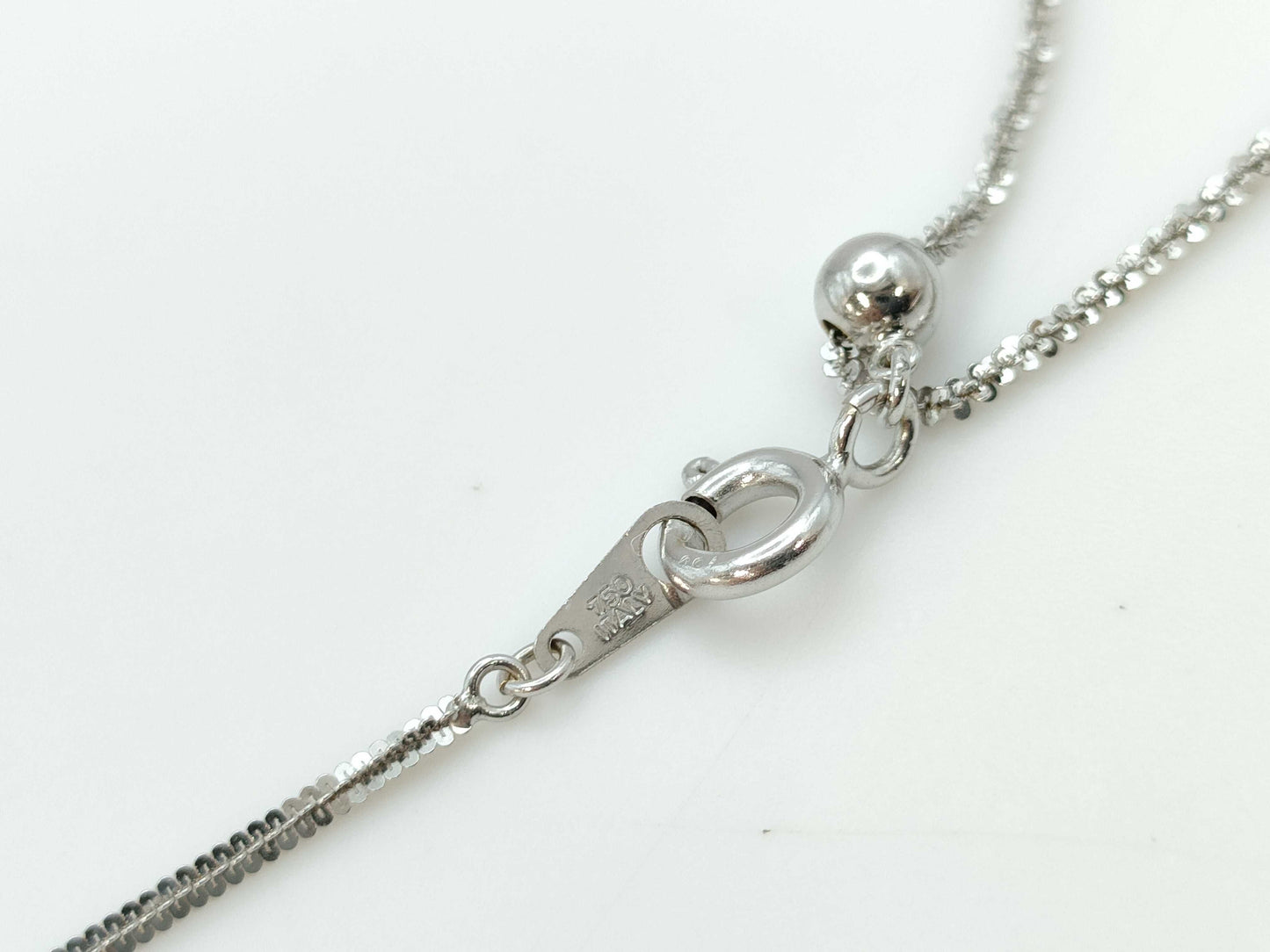 R1.7ct D0.3ct K18WG 6.8g Necklace