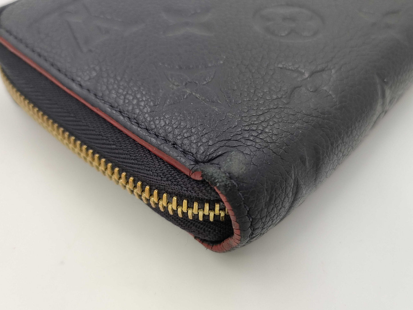 LOUIS VUITTON Monogram Empreinte Zippy Wallet Marine Rouge Wallet