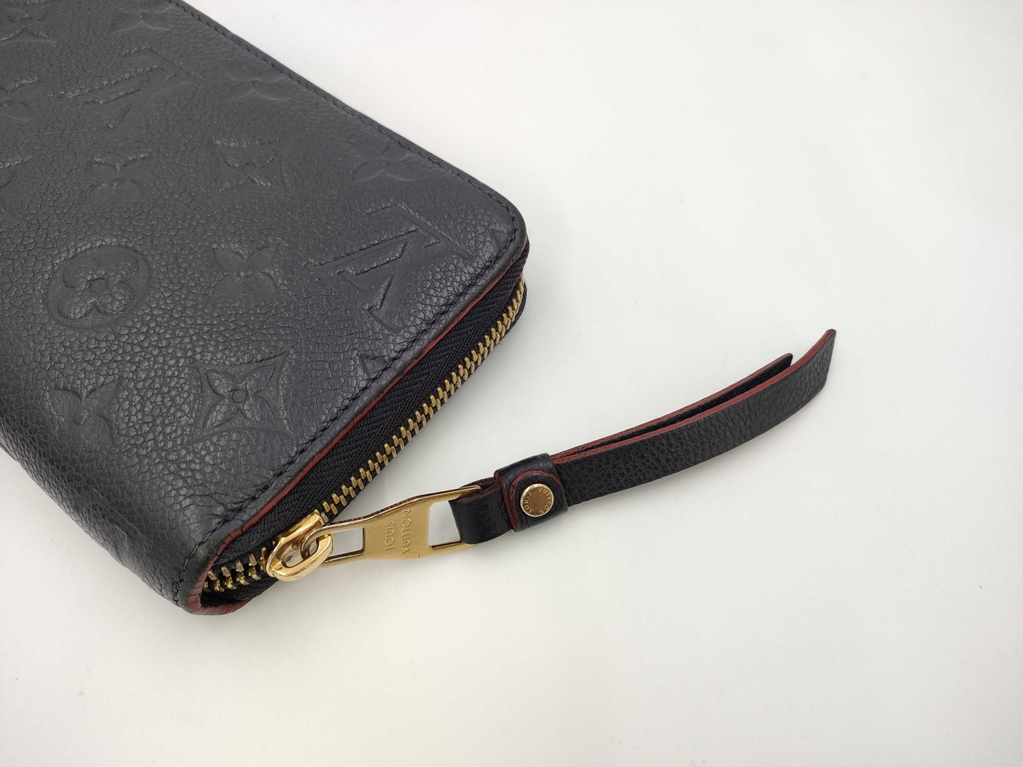LOUIS VUITTON Monogram Empreinte Zippy Wallet Marine Rouge Wallet