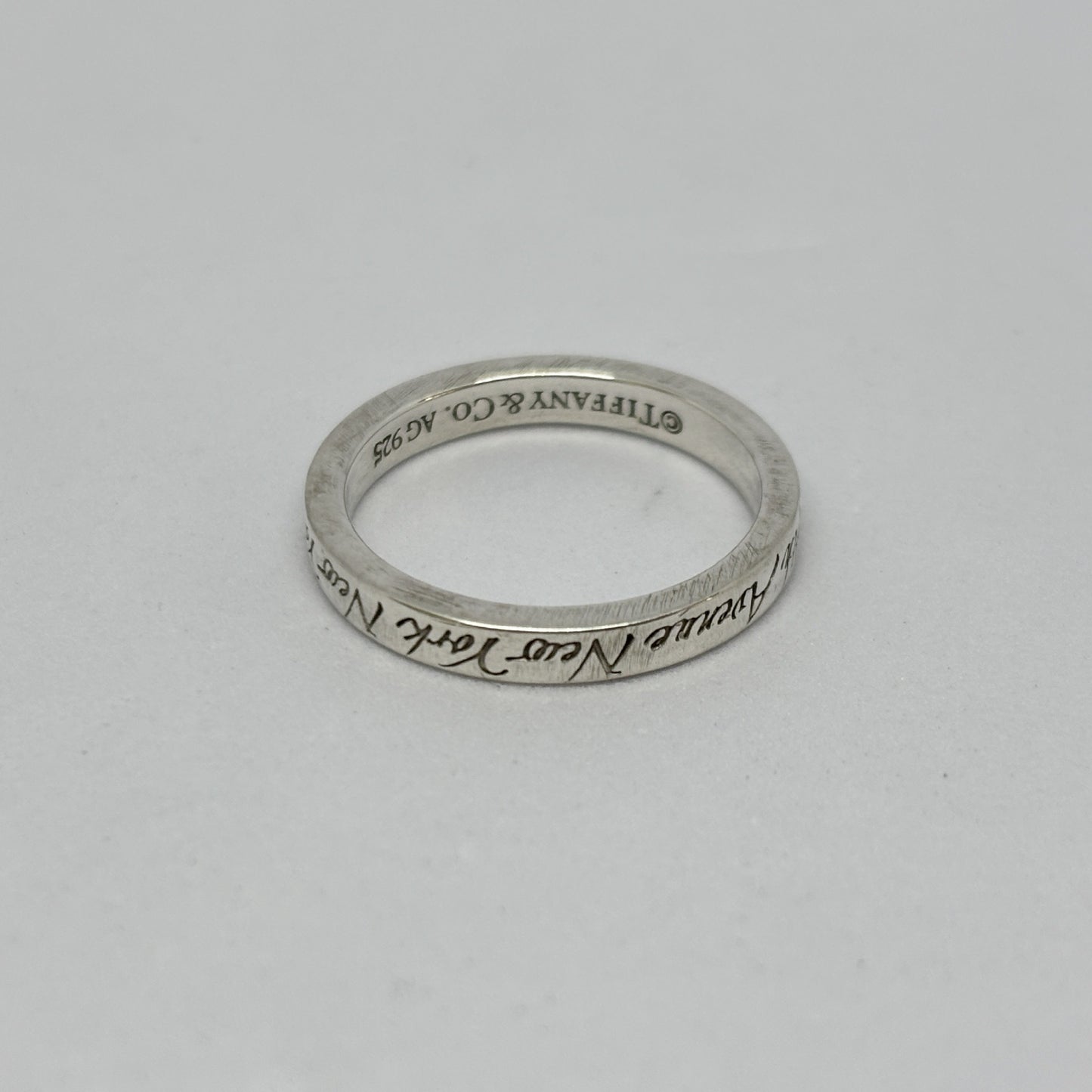 Tiffany & Co. Tiffany Ring Narrow Not Narrow New York Sterling Silver 925 2.5g Ring