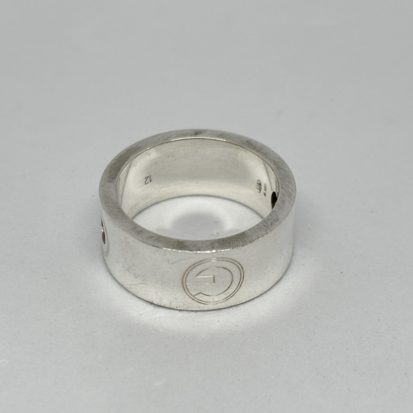 GUCCI GUCCI Open G Wide Ring, 925 Sterling Silver, 8.3g