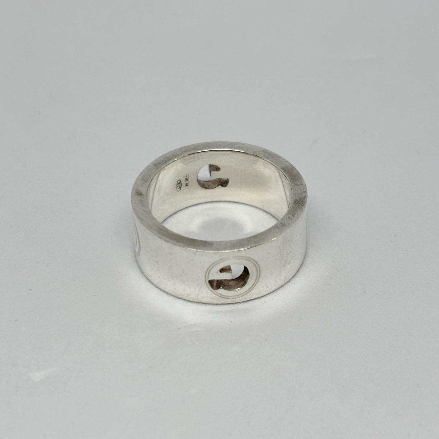 GUCCI GUCCI Open G Wide Ring, 925 Sterling Silver, 8.3g