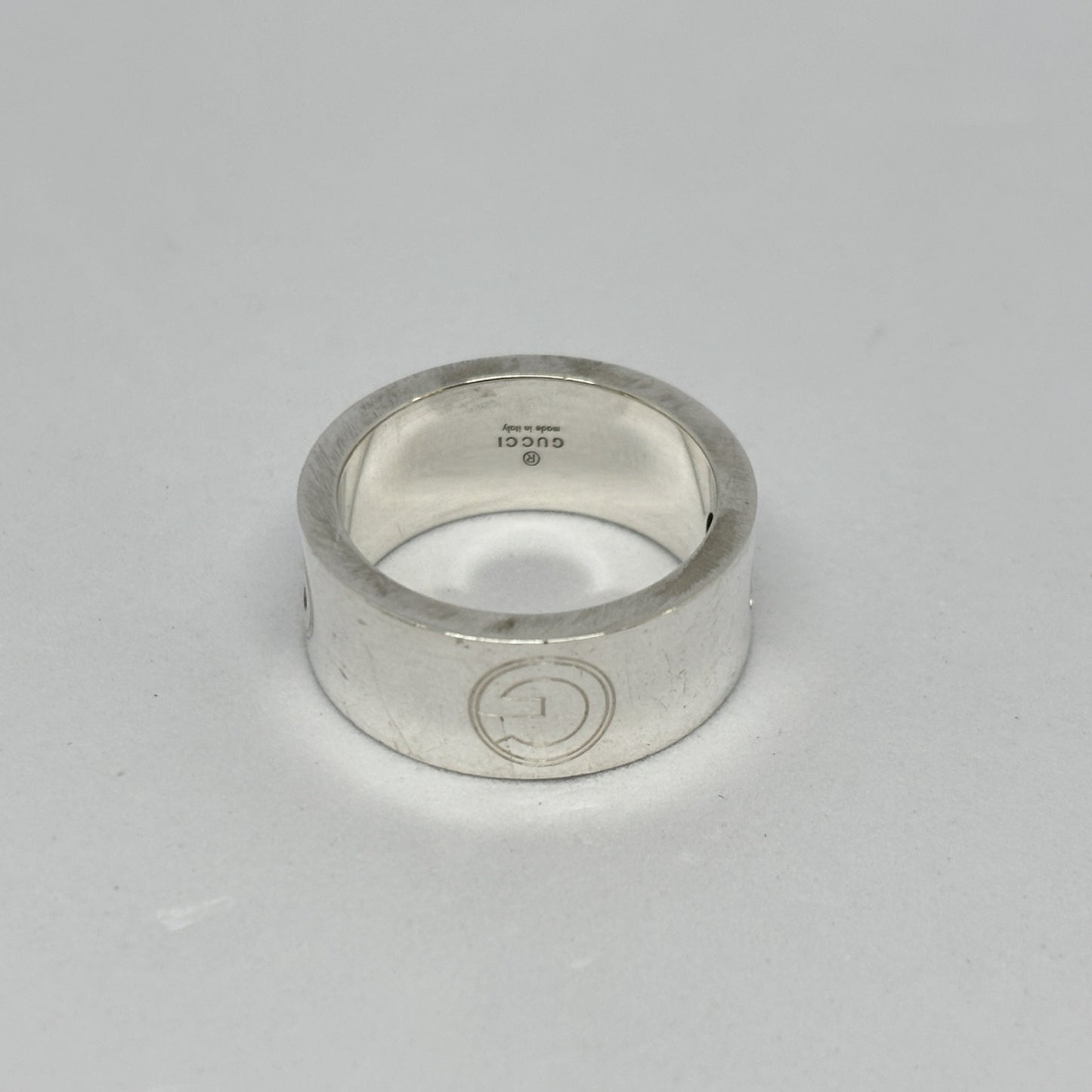 GUCCI GUCCI Open G Wide Ring, 925 Sterling Silver, 8.3g