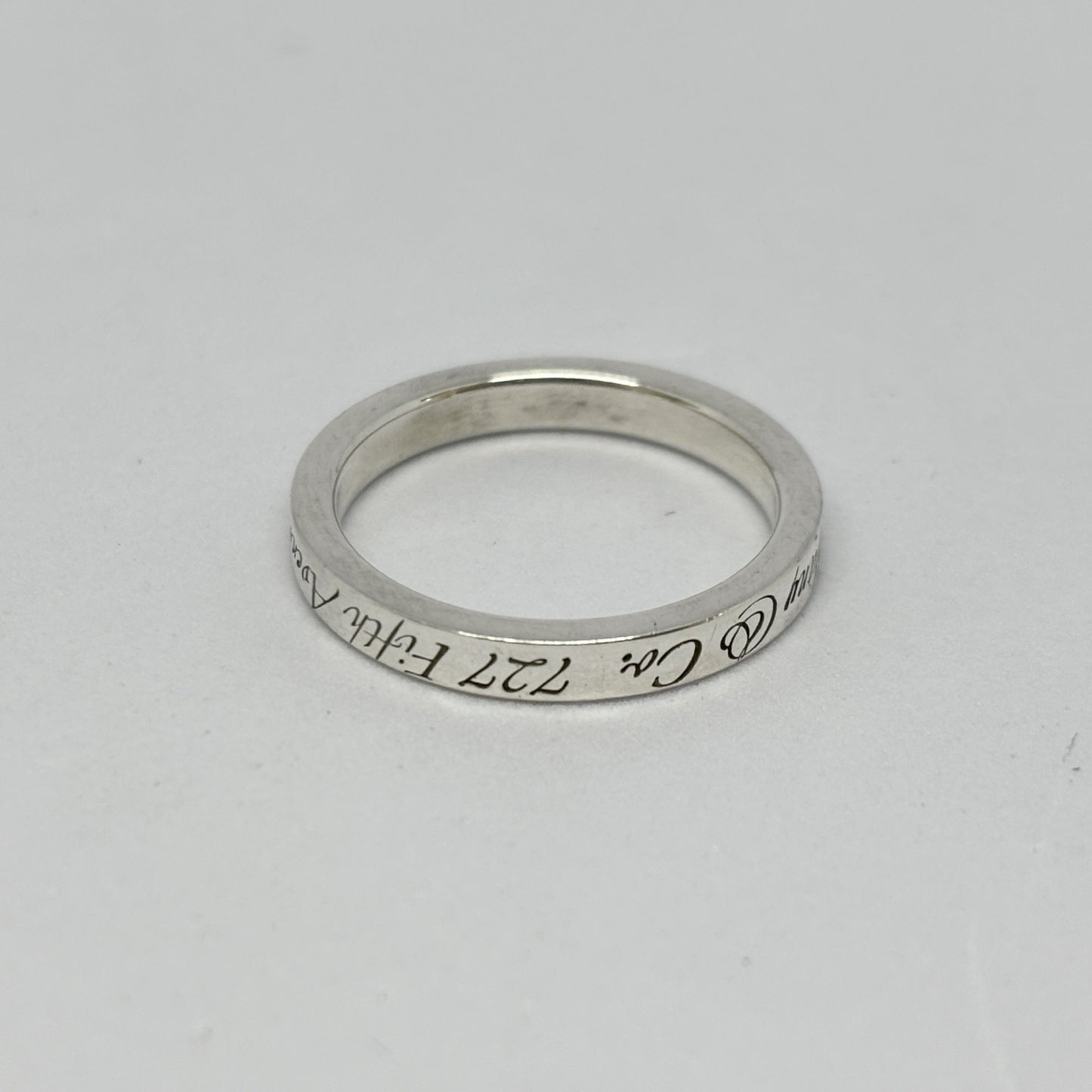 Tiffany & Co. Tiffany Ring Notes Narrow Notes Narrow New York Silver 925 2.8g Ring