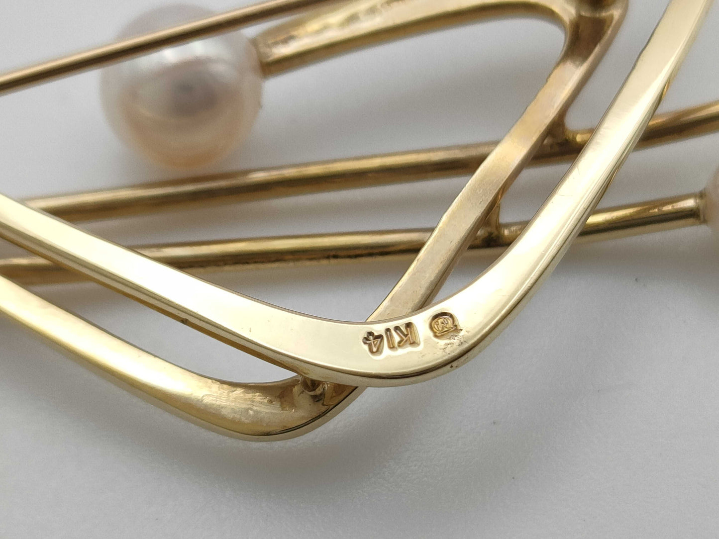 MIKIMOTO Pearl Diameter Approx. 5.0mm-5.7mm K14 10.5g Brooch