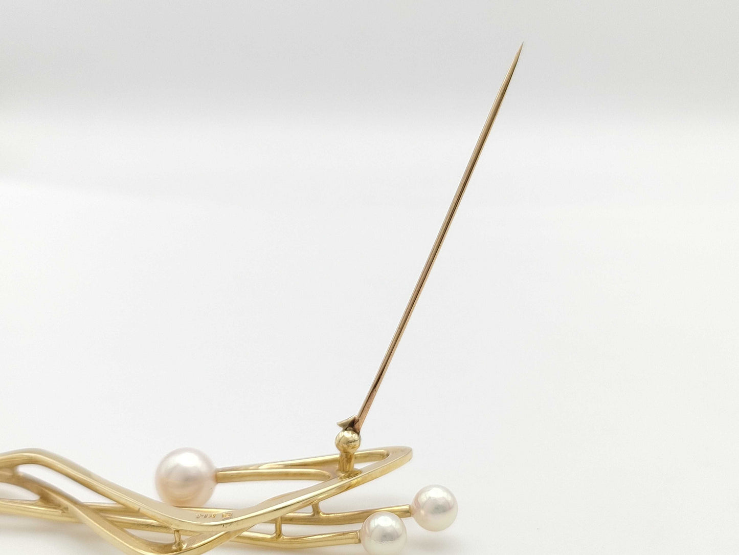 MIKIMOTO Pearl Diameter Approx. 5.0mm-5.7mm K14 10.5g Brooch