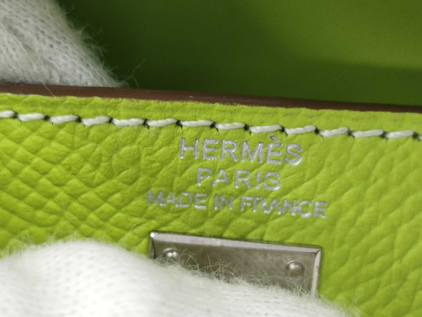 HERMES Tiny Kelly Epsom Leather Cui Stainless Steel Shoulder Bag with O Stamp