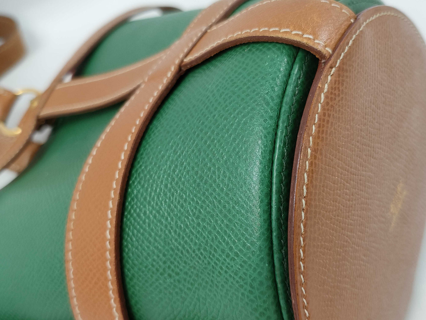 HERMES Muselier Couchvel Tricolore GP 〇U Stamped Handbag
