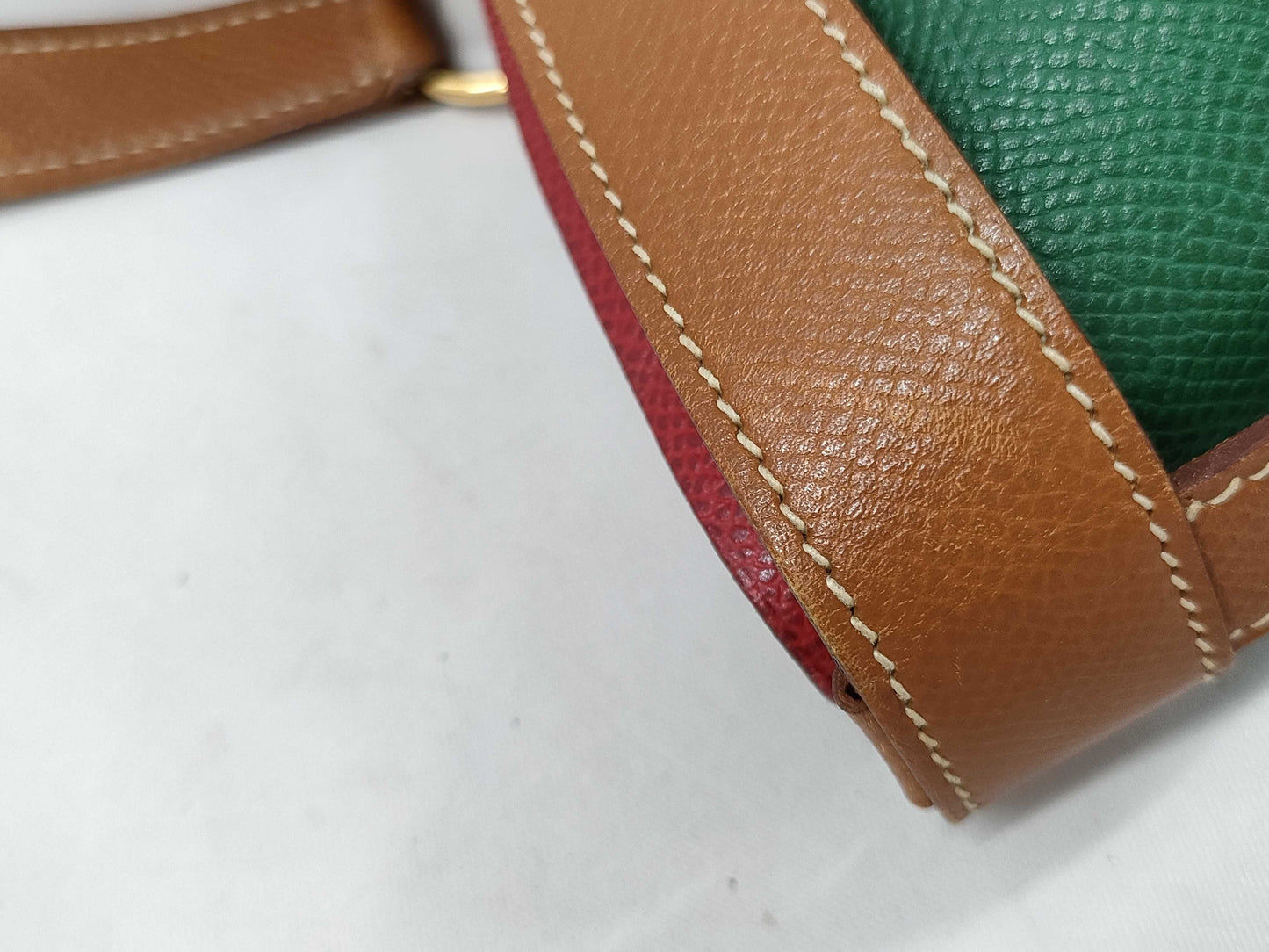 HERMES Muselier Couchvel Tricolore GP 〇U Stamped Handbag