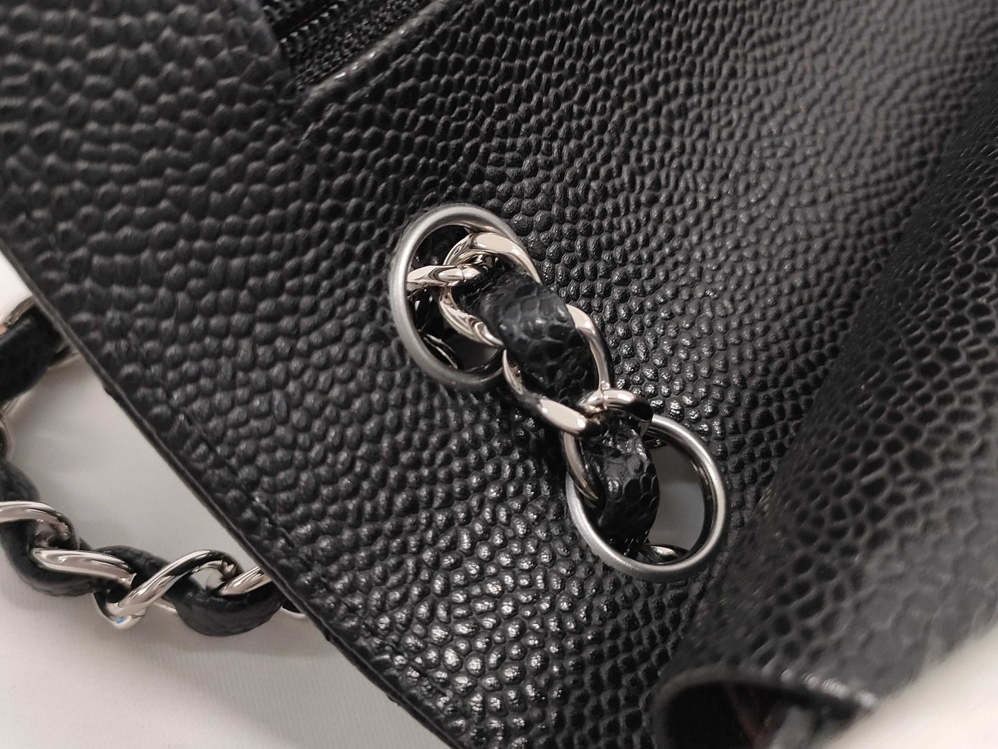 CHANEL Double Flap Caviar Black SS Shoulder Bag